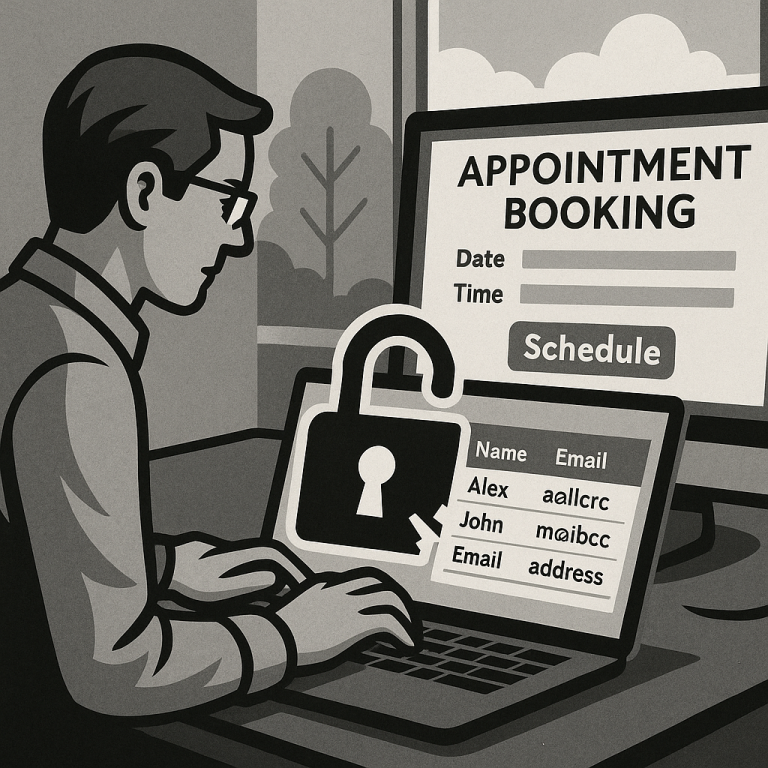 Cybersecurity Test Reveals Vulnerabilities in Service Booking Platform, Exposing Customer Contact Information
