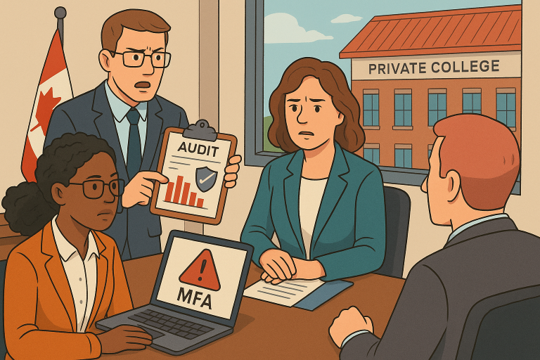 External Audit Reveals Insufficient MFA and Logging Controls at Private College; Attestation Required for Funding