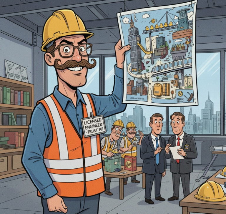 Fake Engineering Credentials Submitted in Redevelopment Project by Unlicensed Contractor