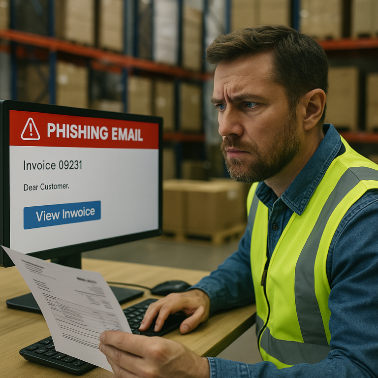 Warehouse Employees Fall Victim to Phishing Emails Spoofing Delivery Invoices During Awareness Week